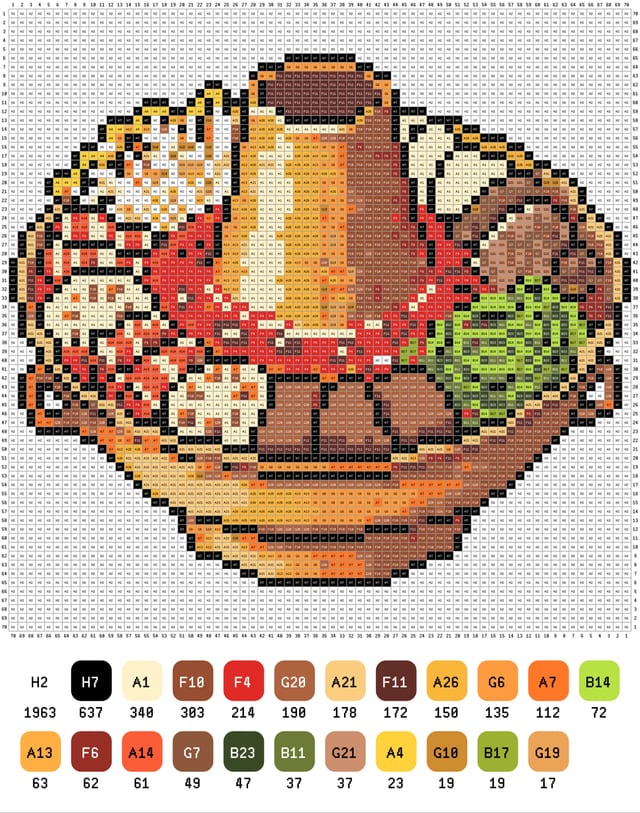 火锅拼豆图纸