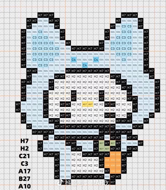 联名kitty 1521拼豆图纸