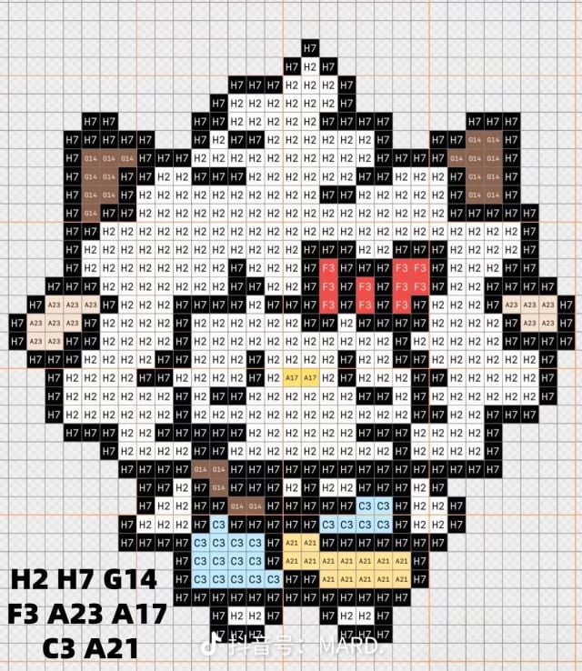 联名kitty 1522拼豆图纸