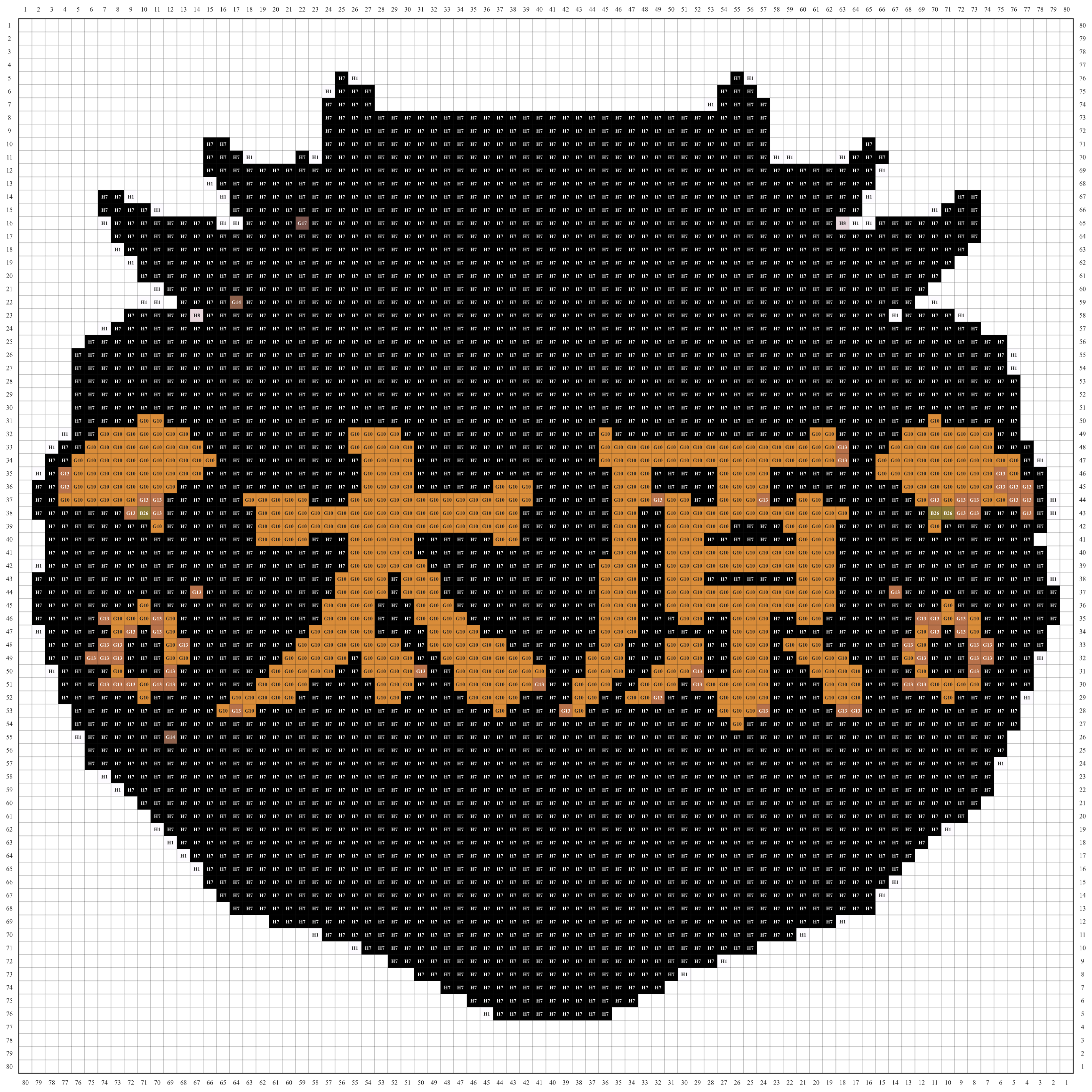 太原城市打卡牌拼豆图纸