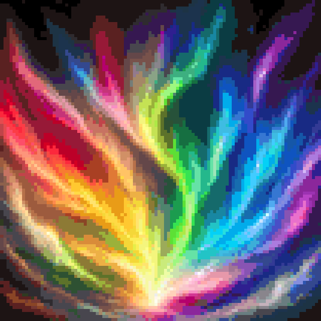 极光星云(104x104全色)拼豆图纸
