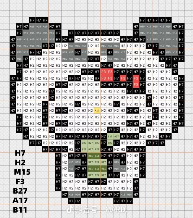 联名kitty 1523拼豆图纸