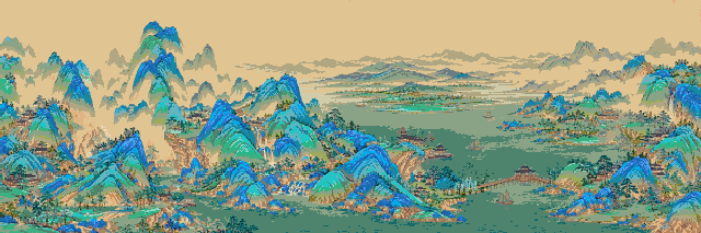 千里江山图（624×208）拼豆图纸