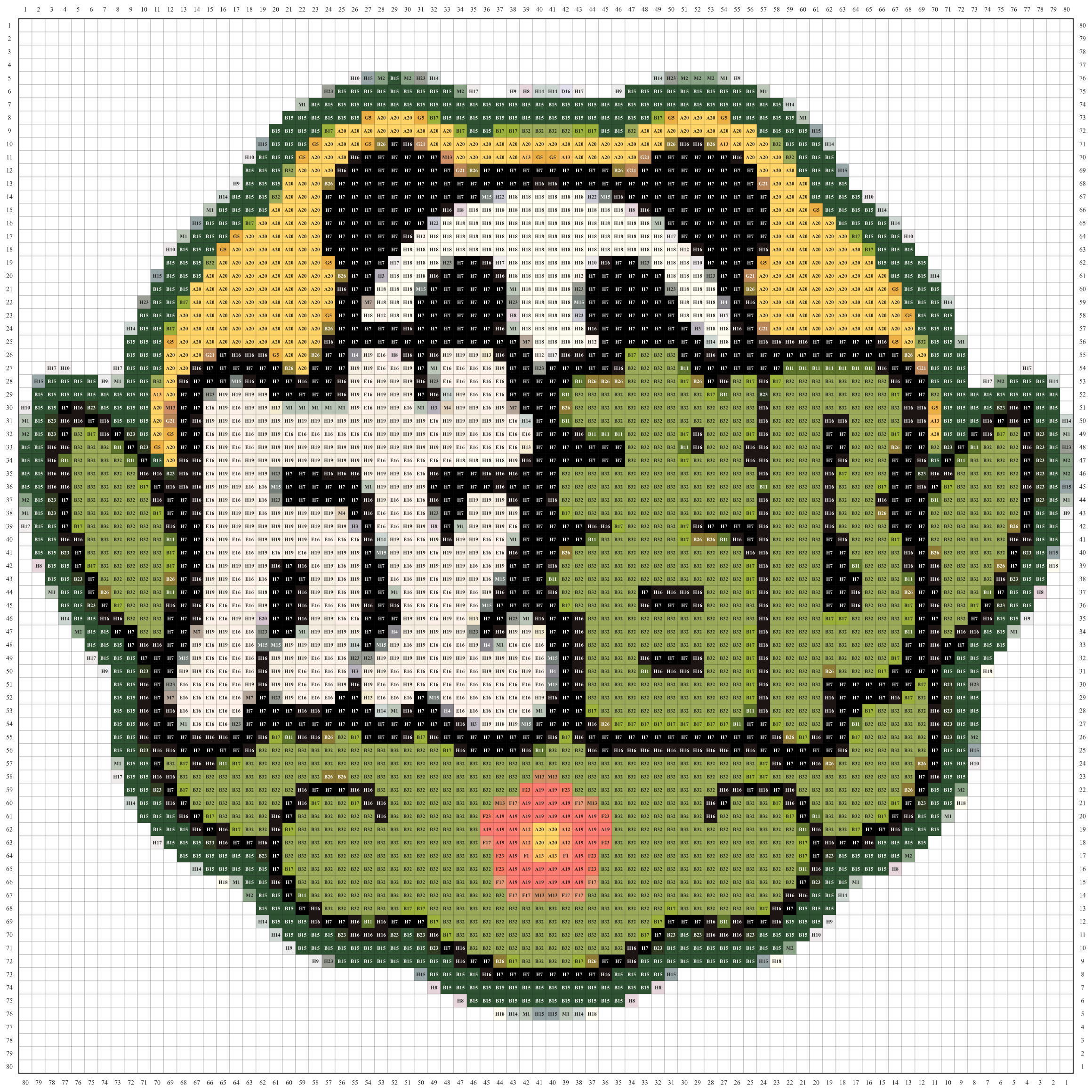 成都城市打卡牌拼豆图纸