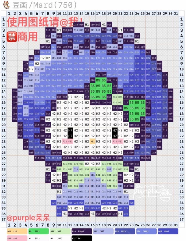 水果kitty 1655拼豆图纸