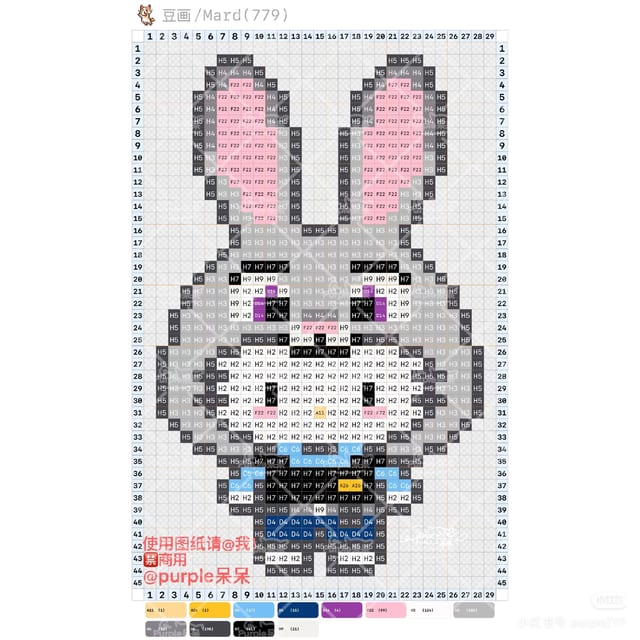 kitty 1723拼豆图纸