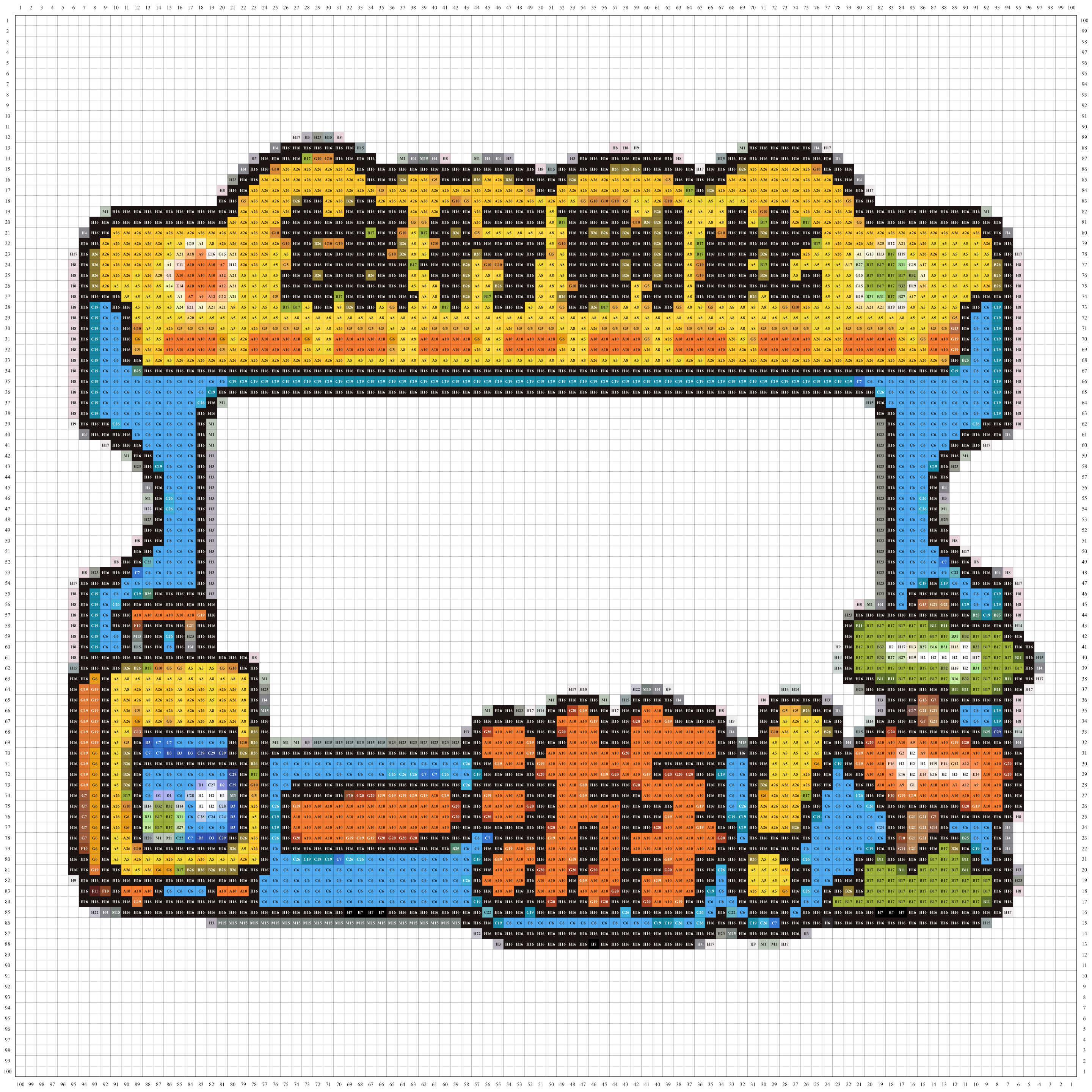 旅行到此一游拼豆图纸