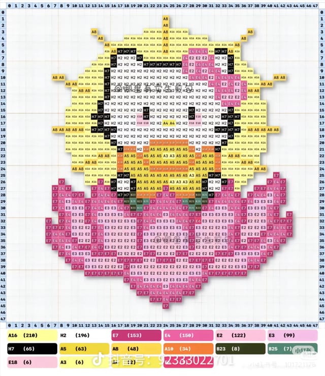上班族版kitty 1637拼豆图纸