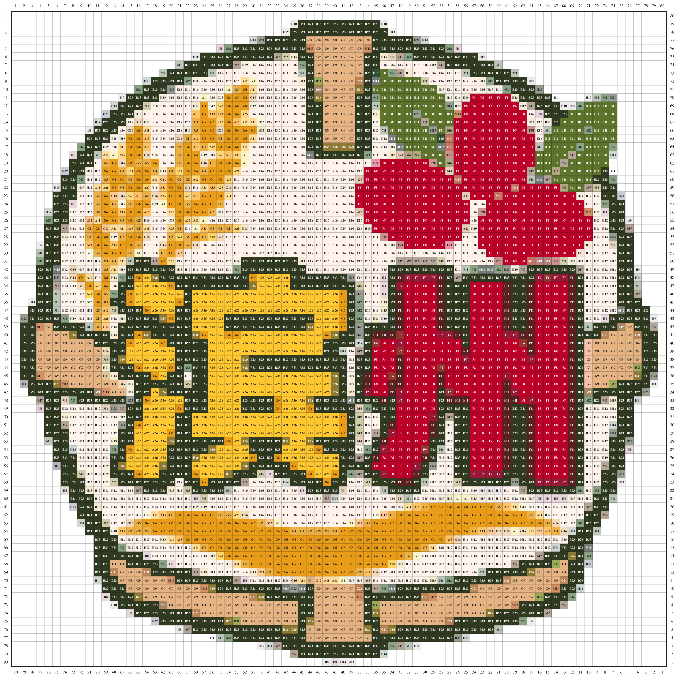 滨州城市打卡牌拼豆图纸
