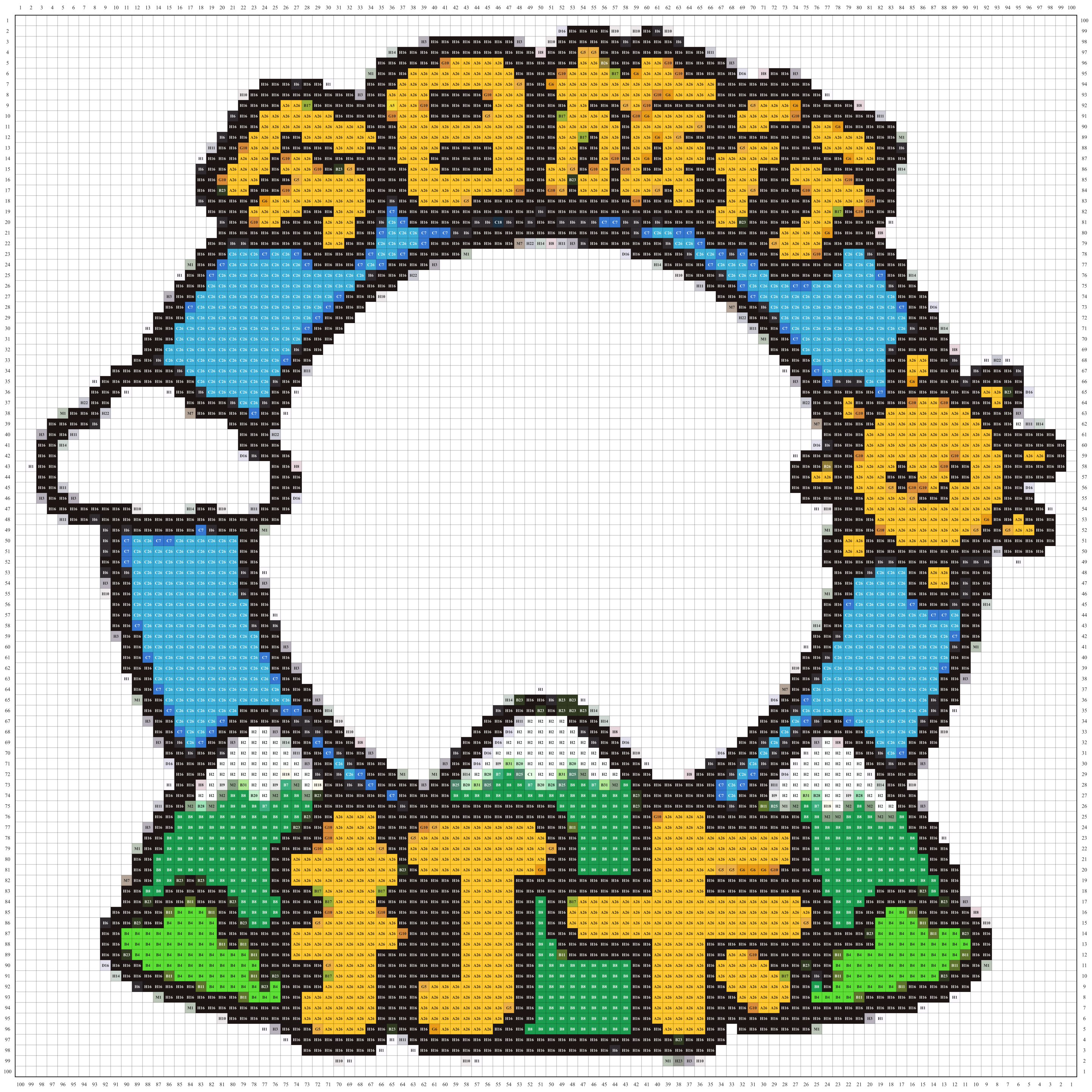 今日旅行打卡拼豆图纸