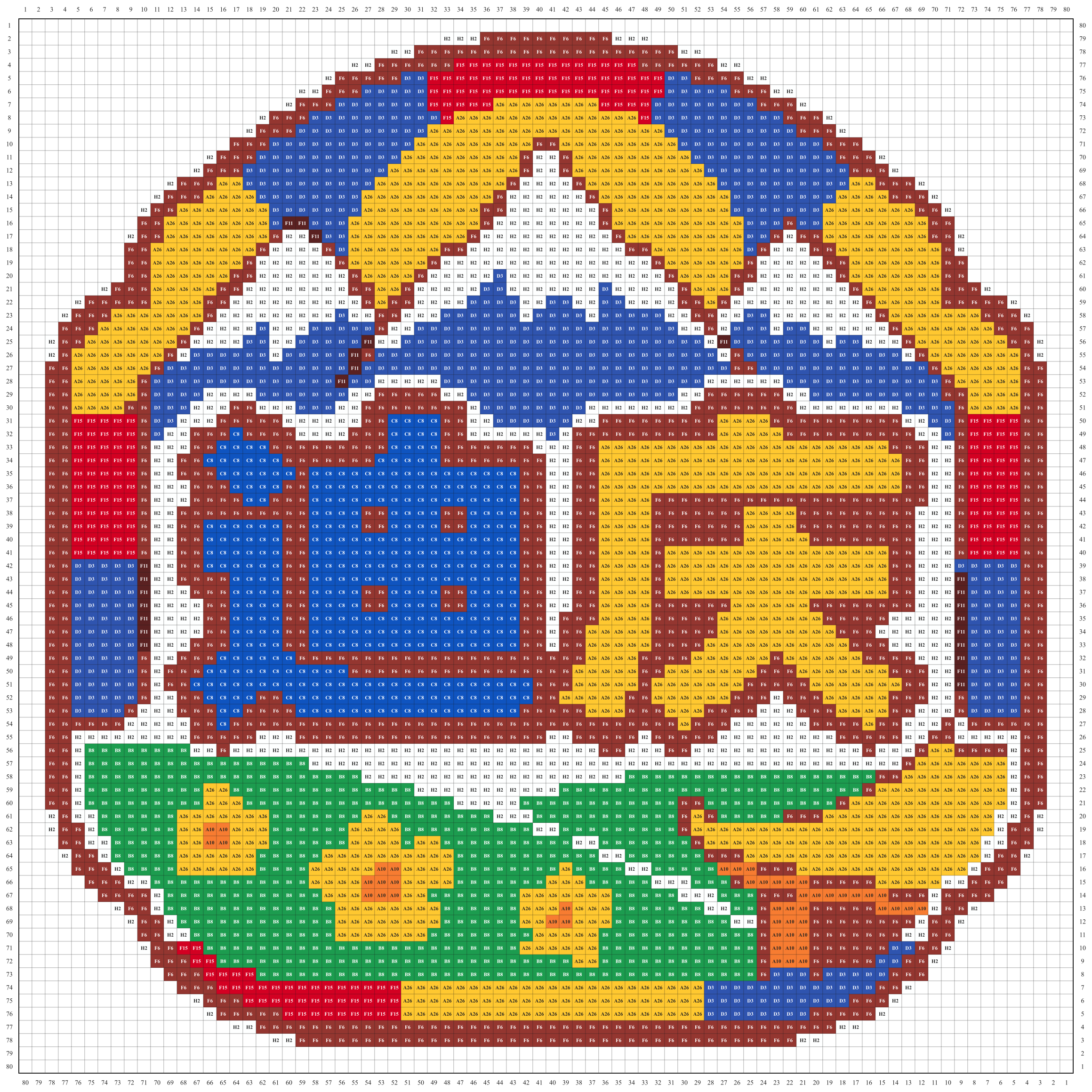 迪庆城市打卡牌拼豆图纸