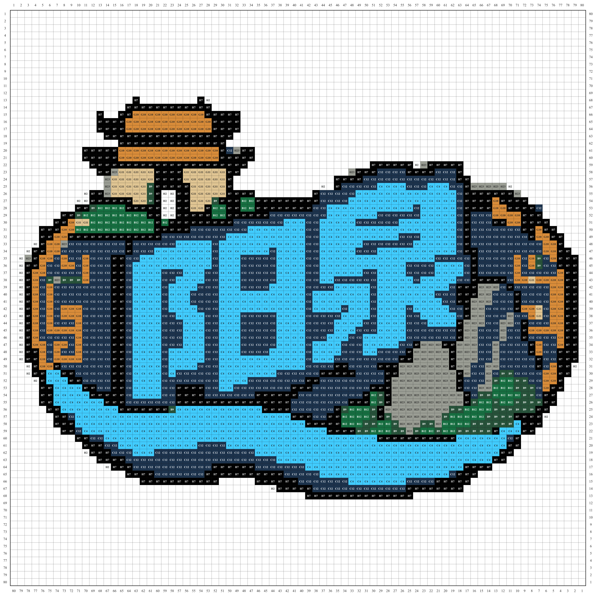 阳泉城市打卡牌拼豆图纸