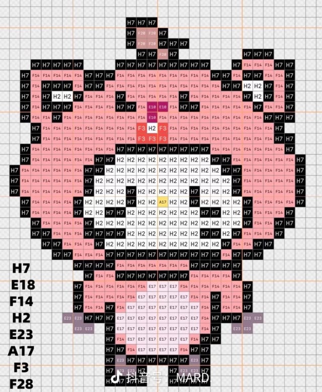 联名kitty 1526拼豆图纸
