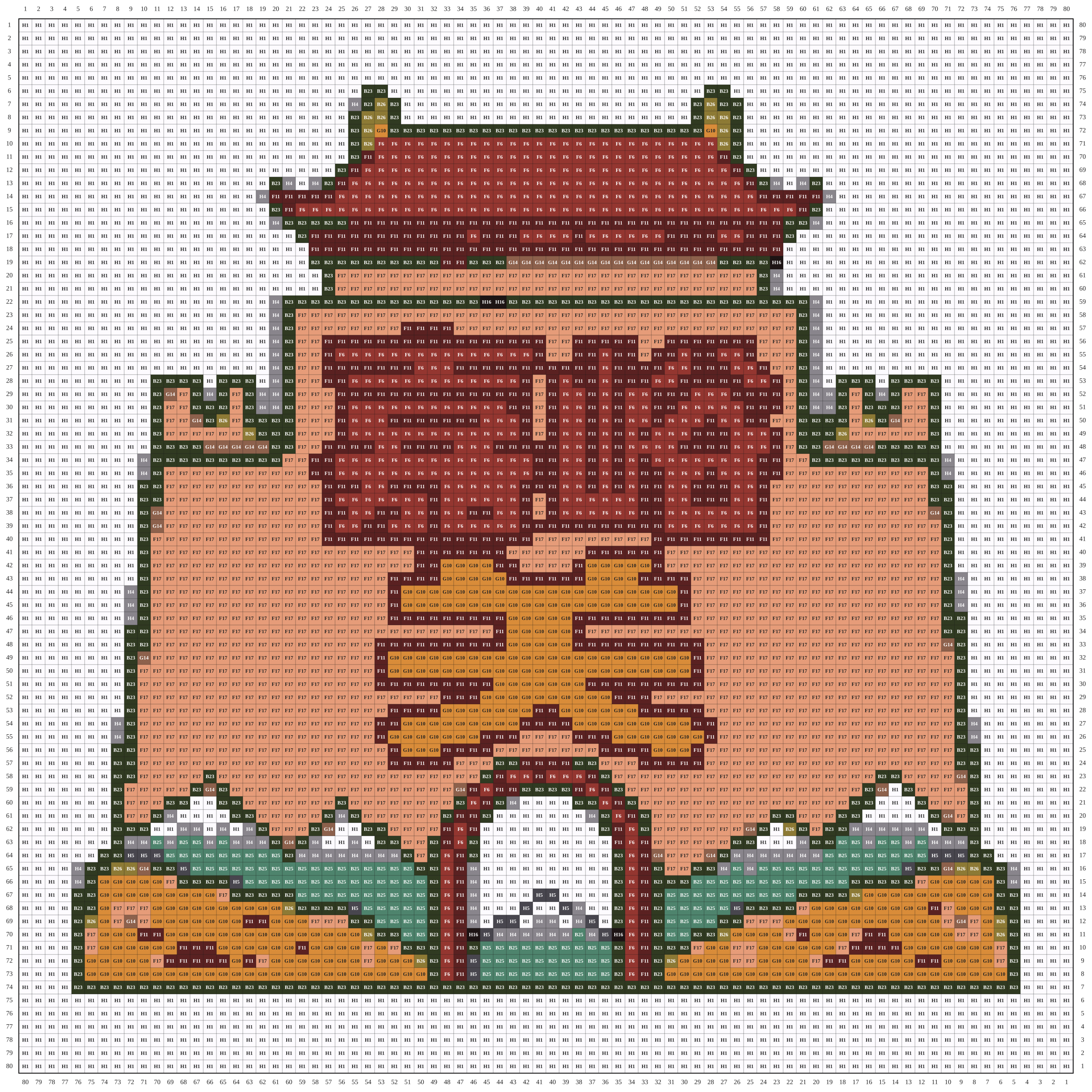嘉峪关城市打卡牌拼豆图纸
