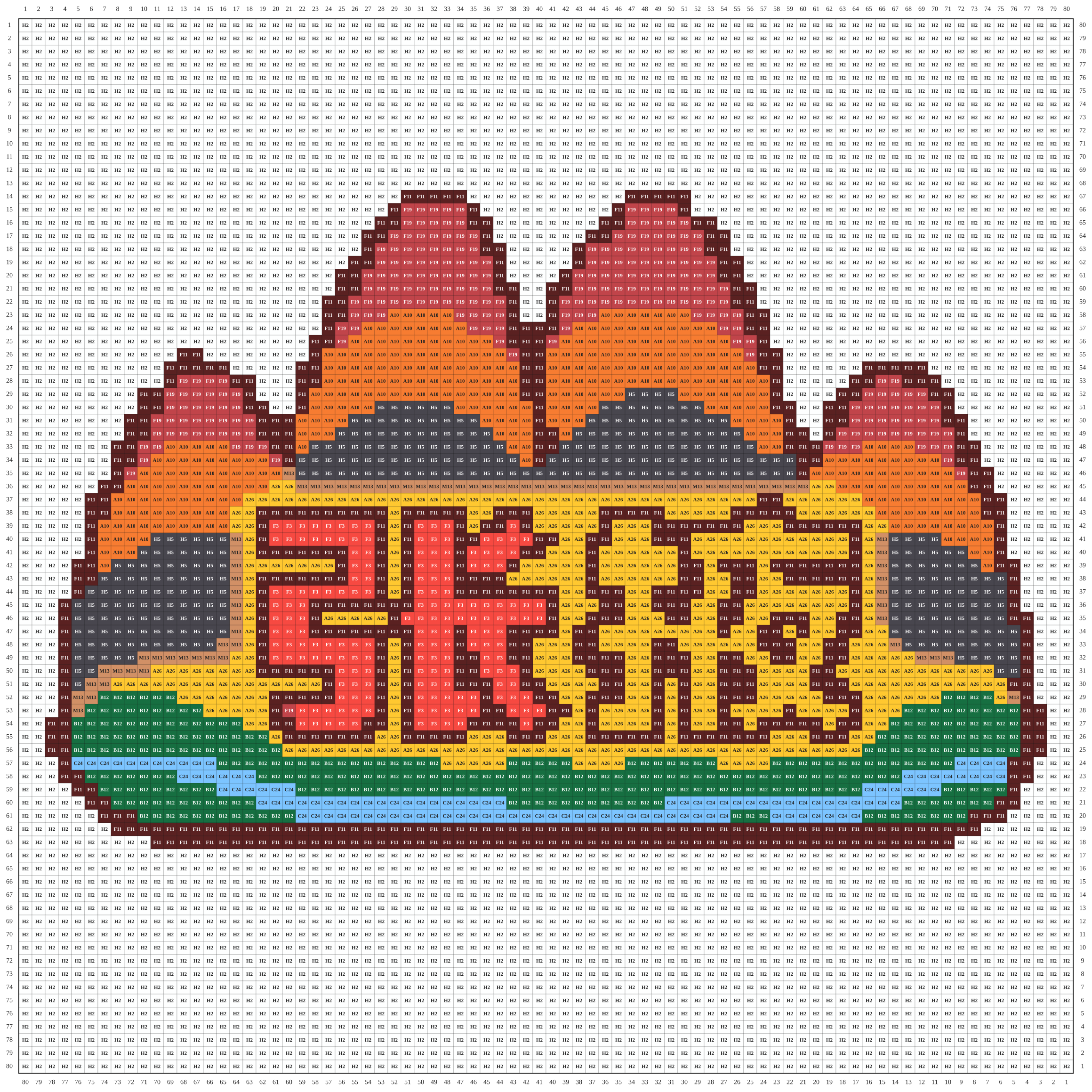 张掖城市打卡牌拼豆图纸