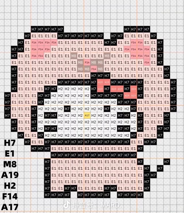 联名kitty 1528拼豆图纸
