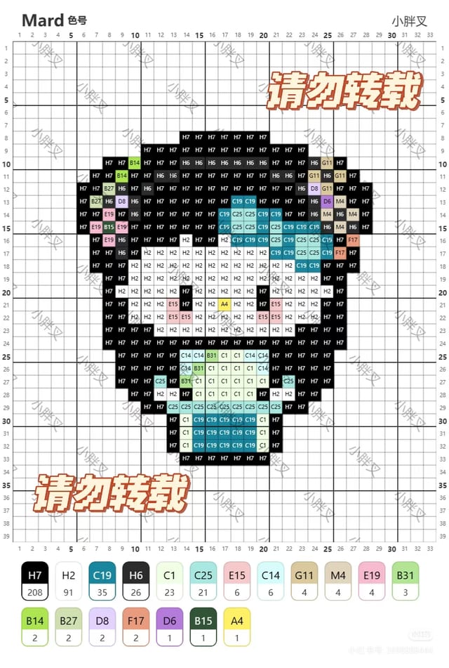 甄嬛传 1718拼豆图纸