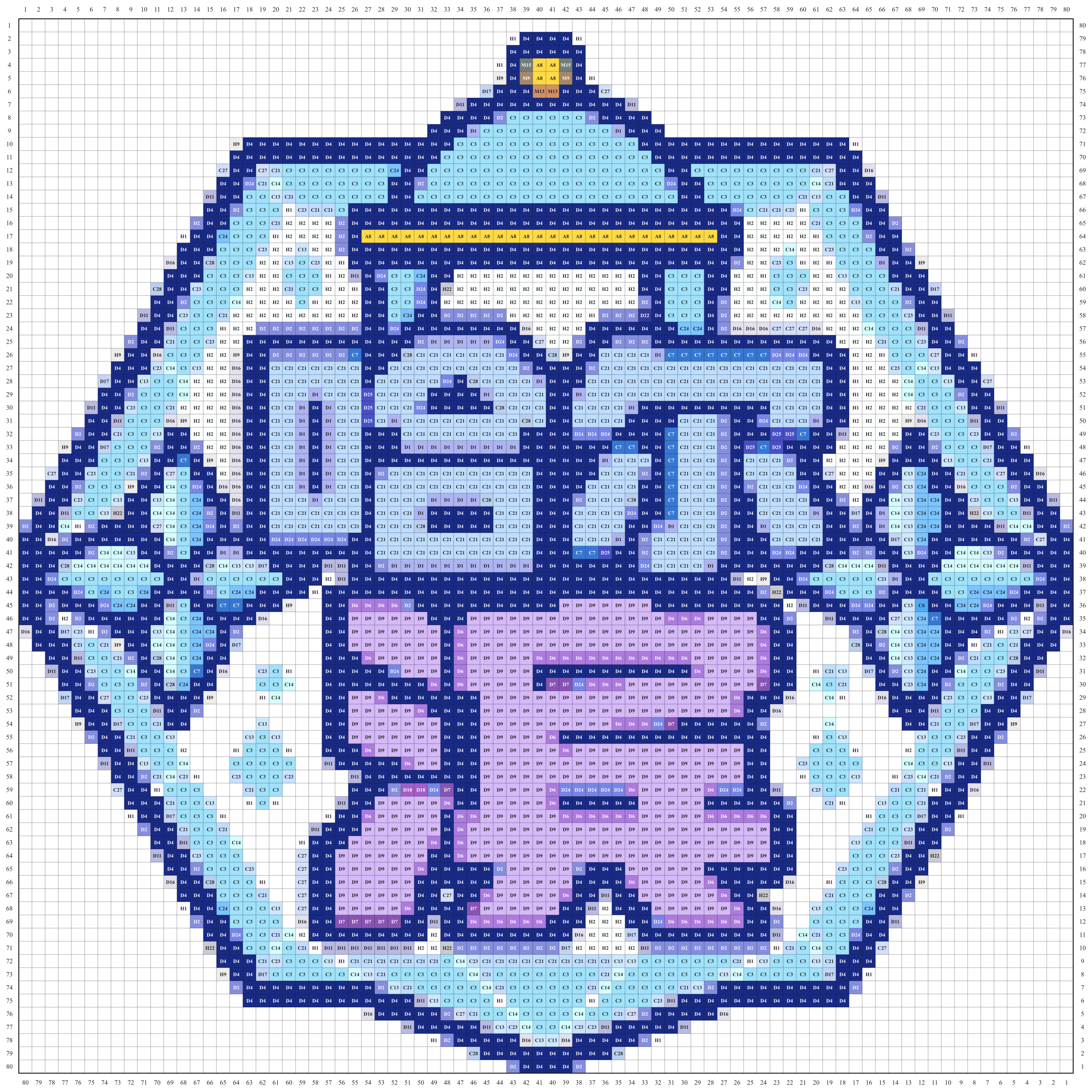 厦门城市打卡牌拼豆图纸