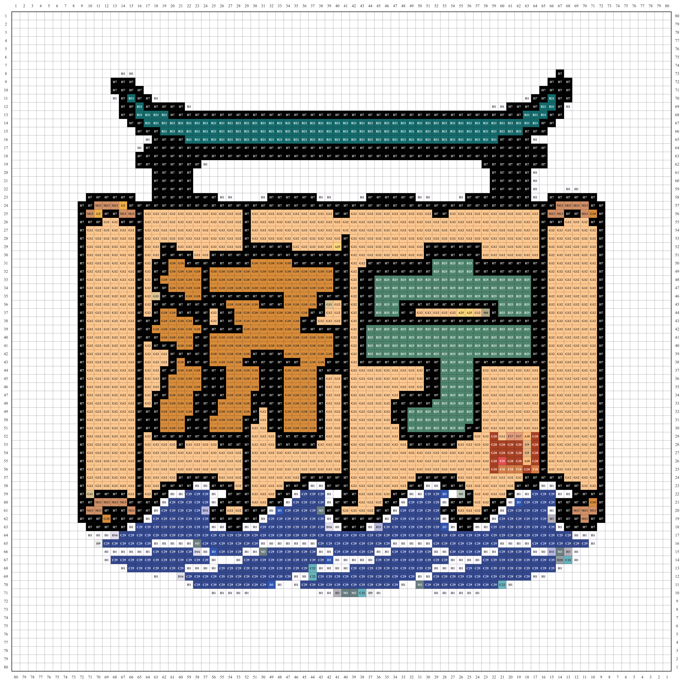 济宁城市打卡牌拼豆图纸