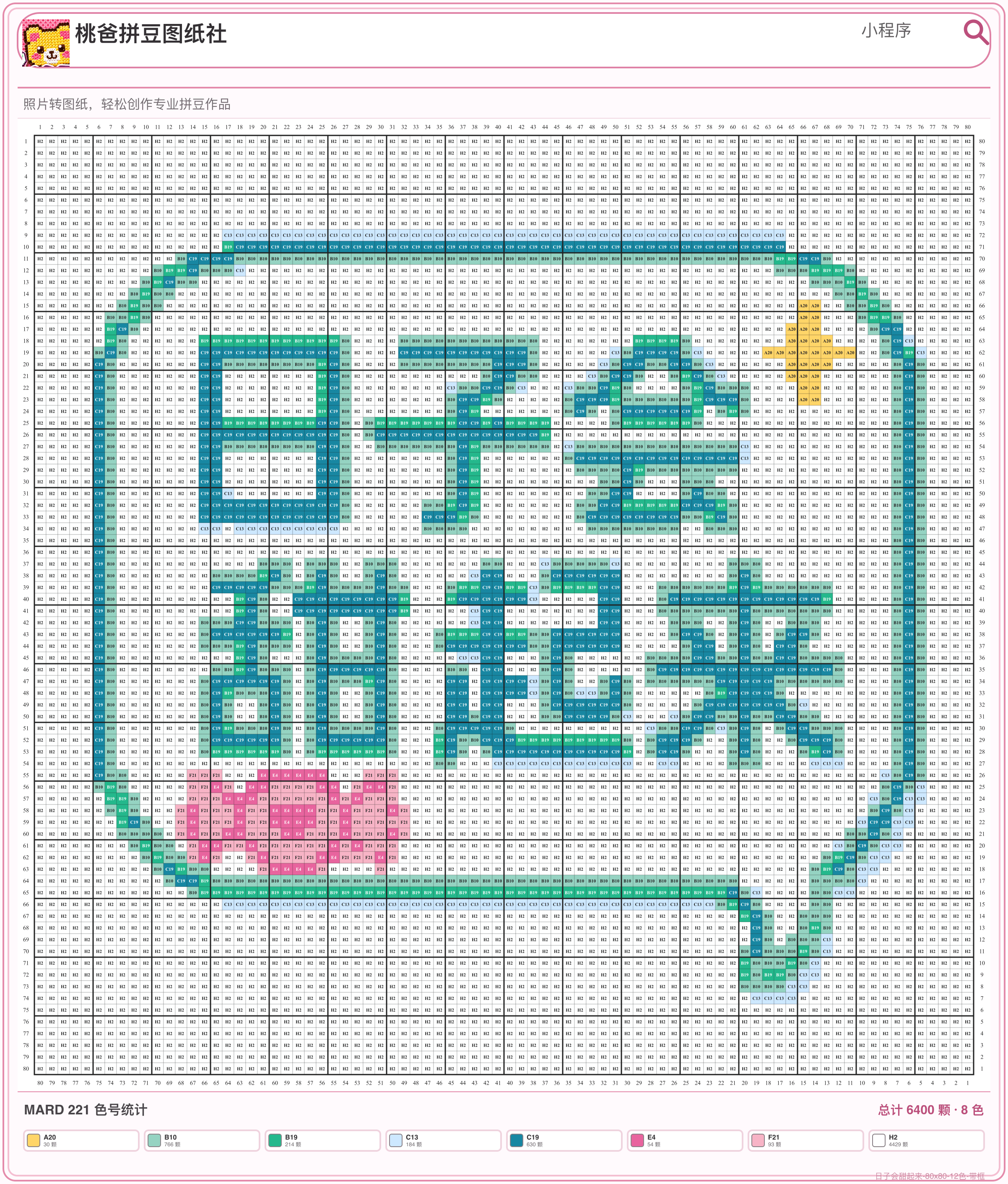 日子会甜起来拼豆图纸
