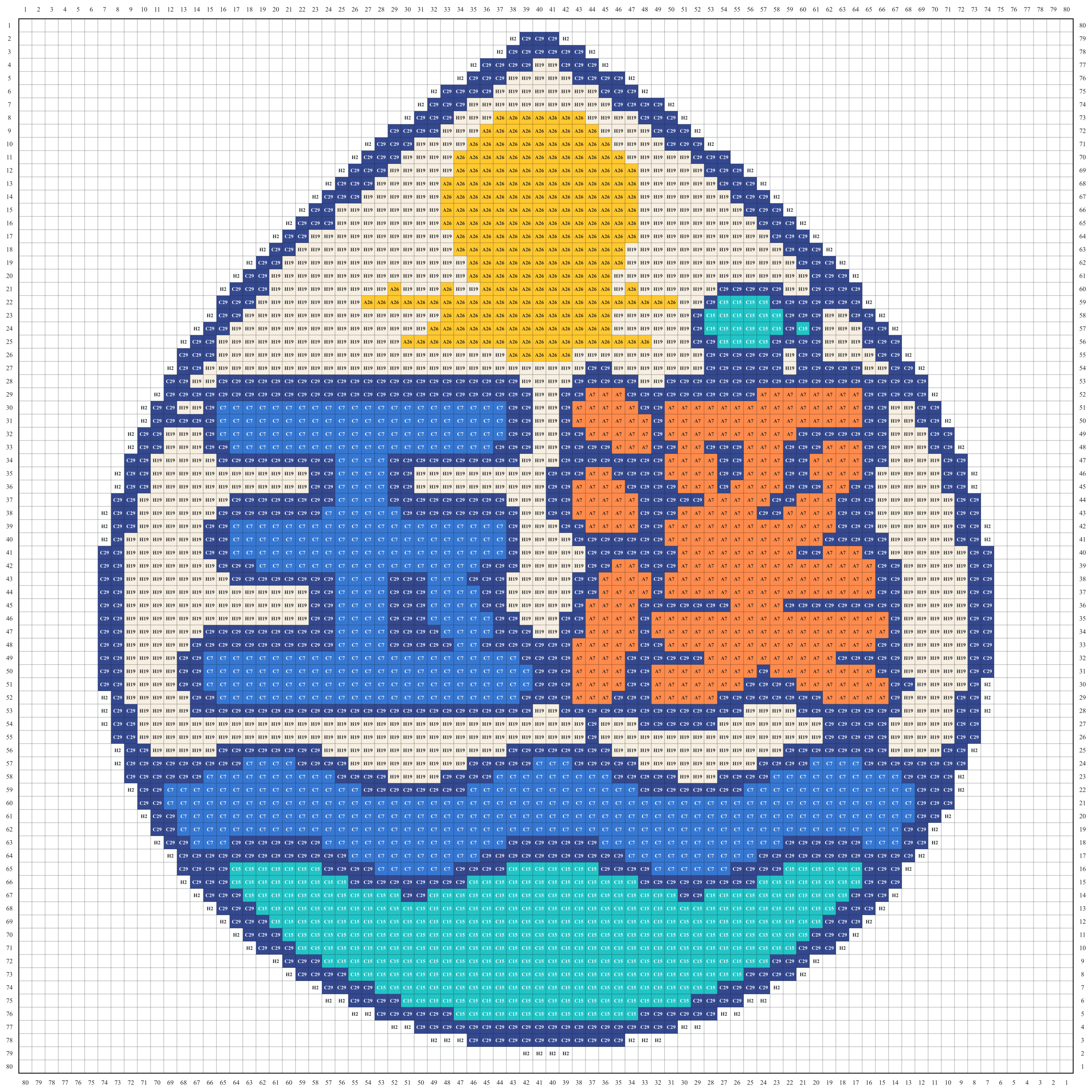 玉溪城市打卡牌拼豆图纸