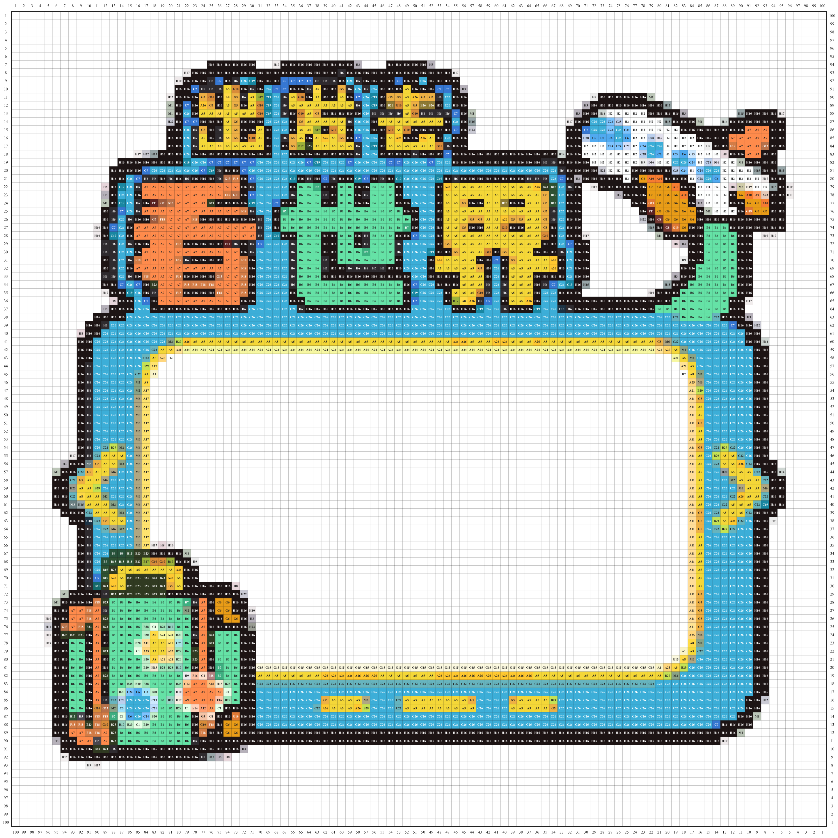 出发去看世界拼豆图纸