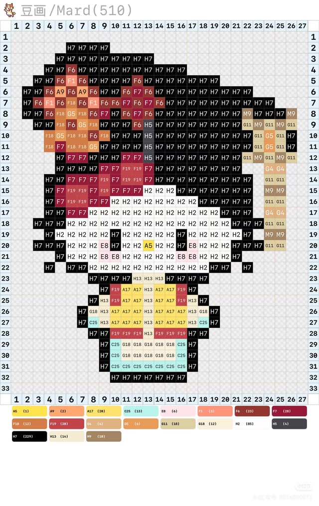 甄嬛传 1711拼豆图纸