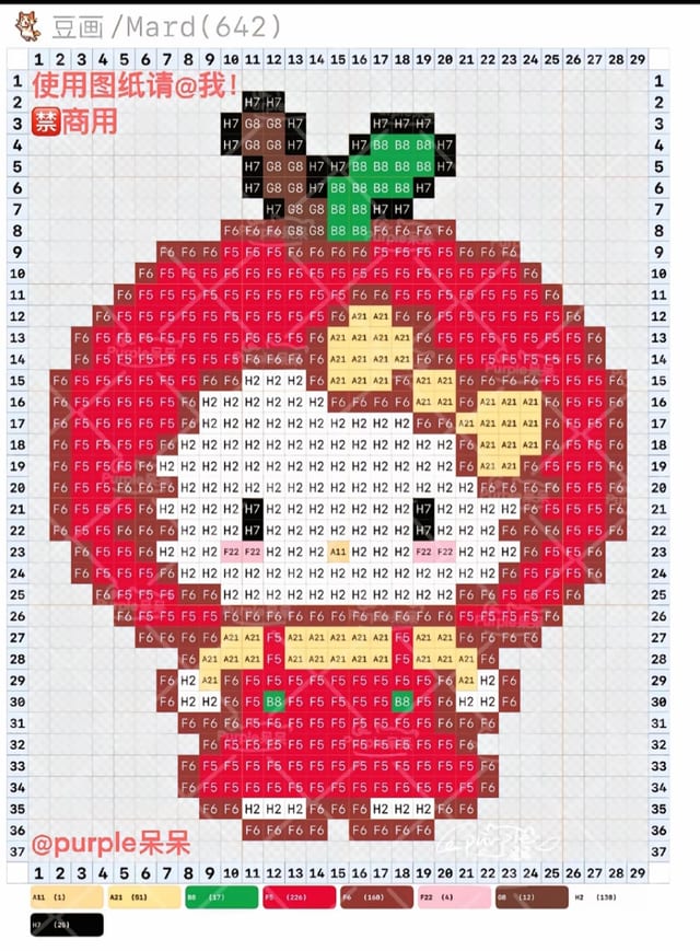 水果kitty 1653拼豆图纸