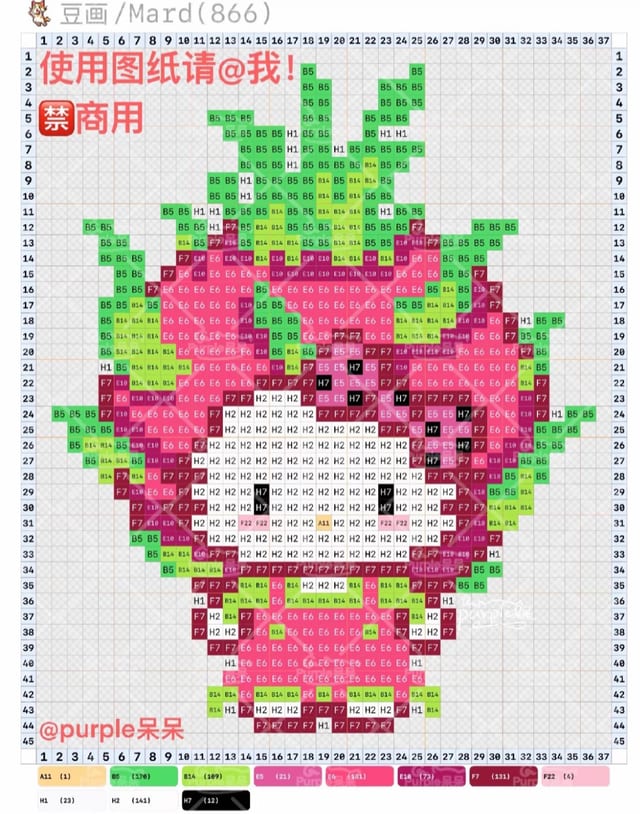 水果kitty 1656拼豆图纸