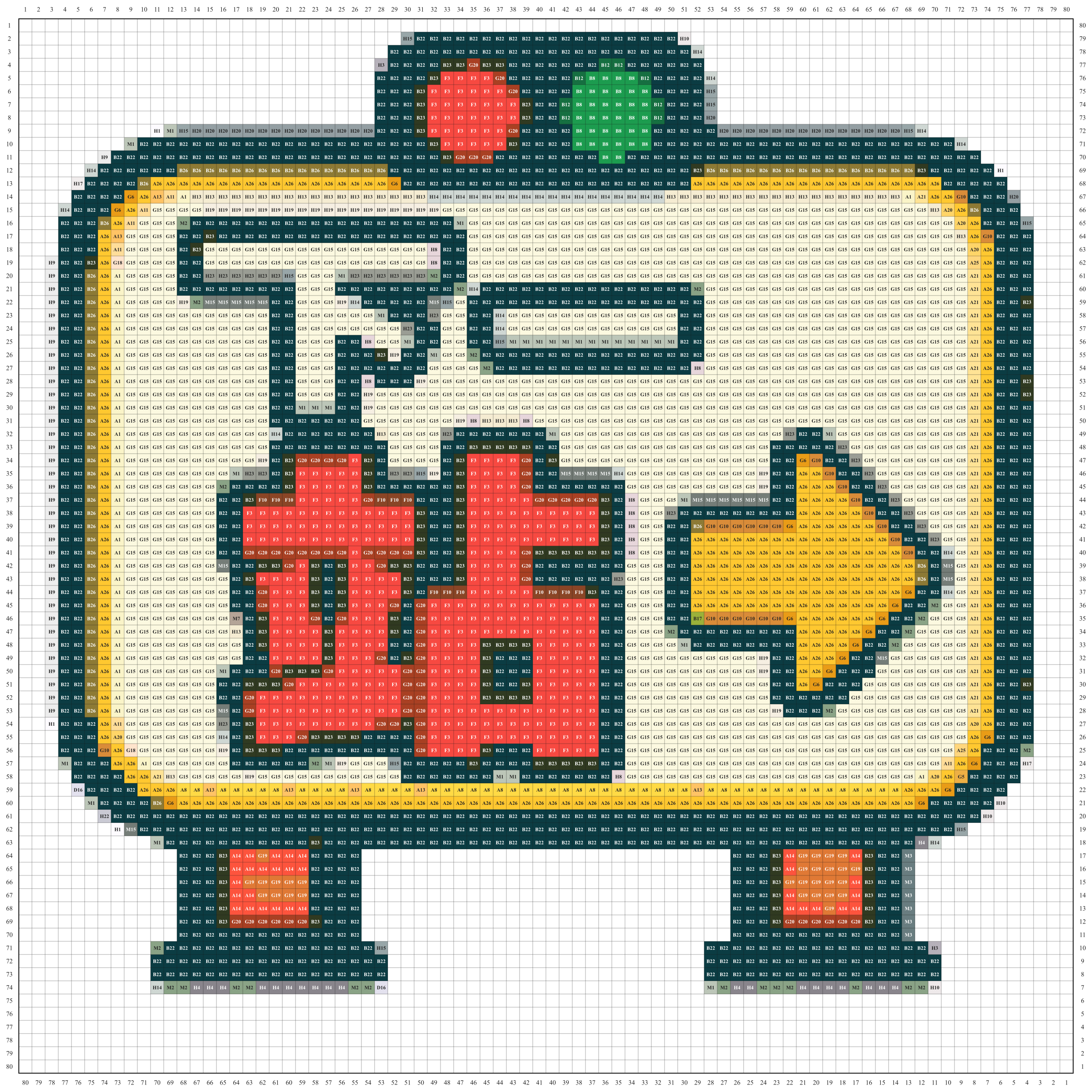 下一站城市打卡牌拼豆图纸
