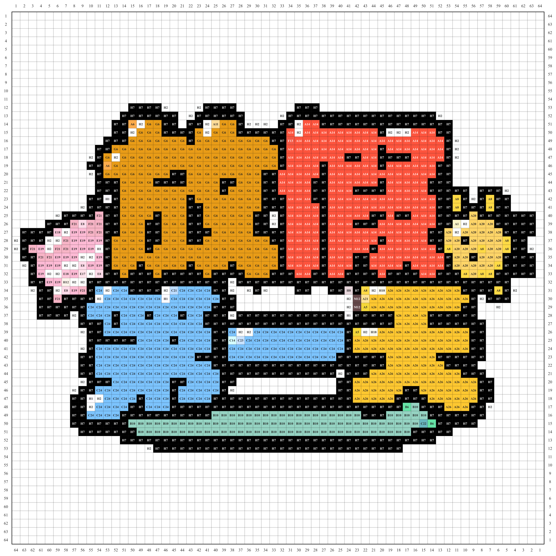 放假第一天拼豆图纸