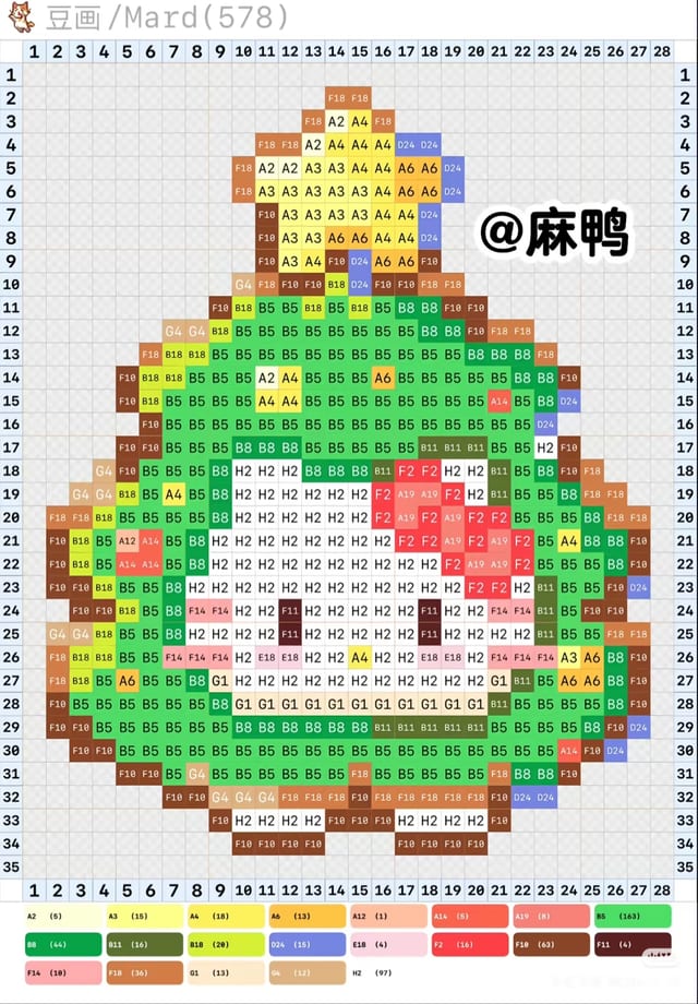 圣诞kitty 1644拼豆图纸