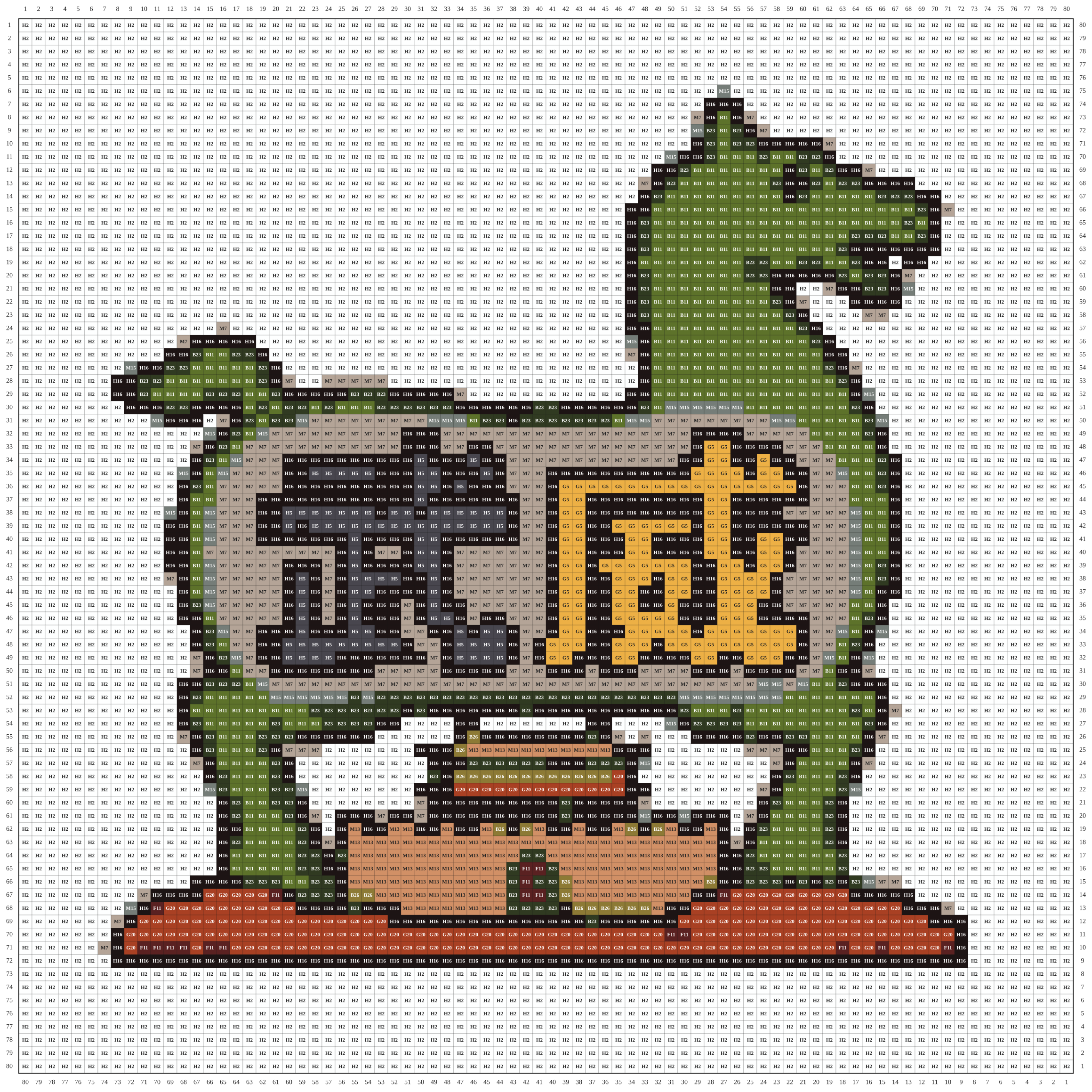 武威城市打卡牌拼豆图纸