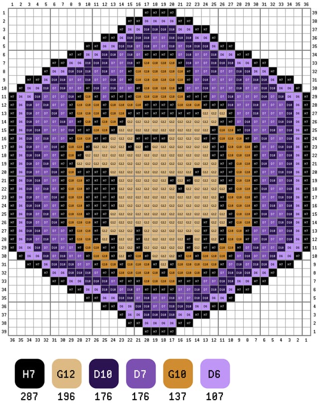蛋仔惊魂 徽章5拼豆图纸