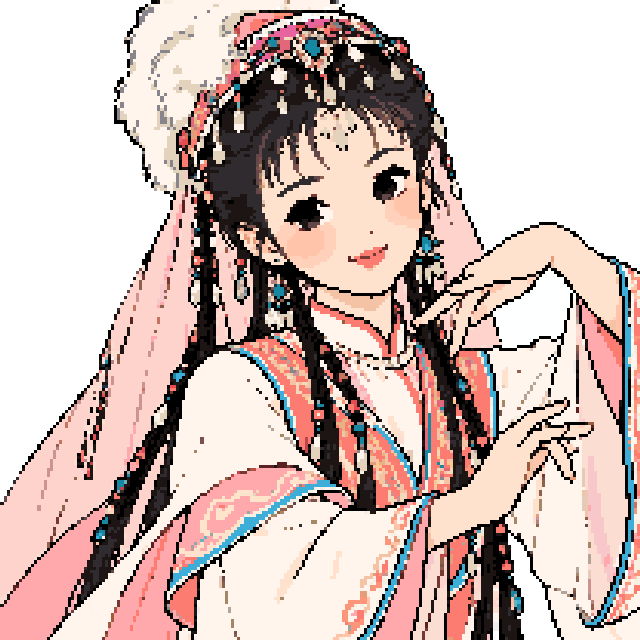还珠格格·香妃·含香（漫画版）拼豆图纸