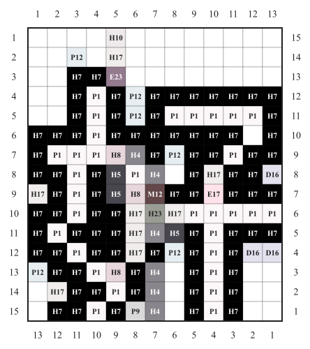 黑白汉字好拼豆图纸