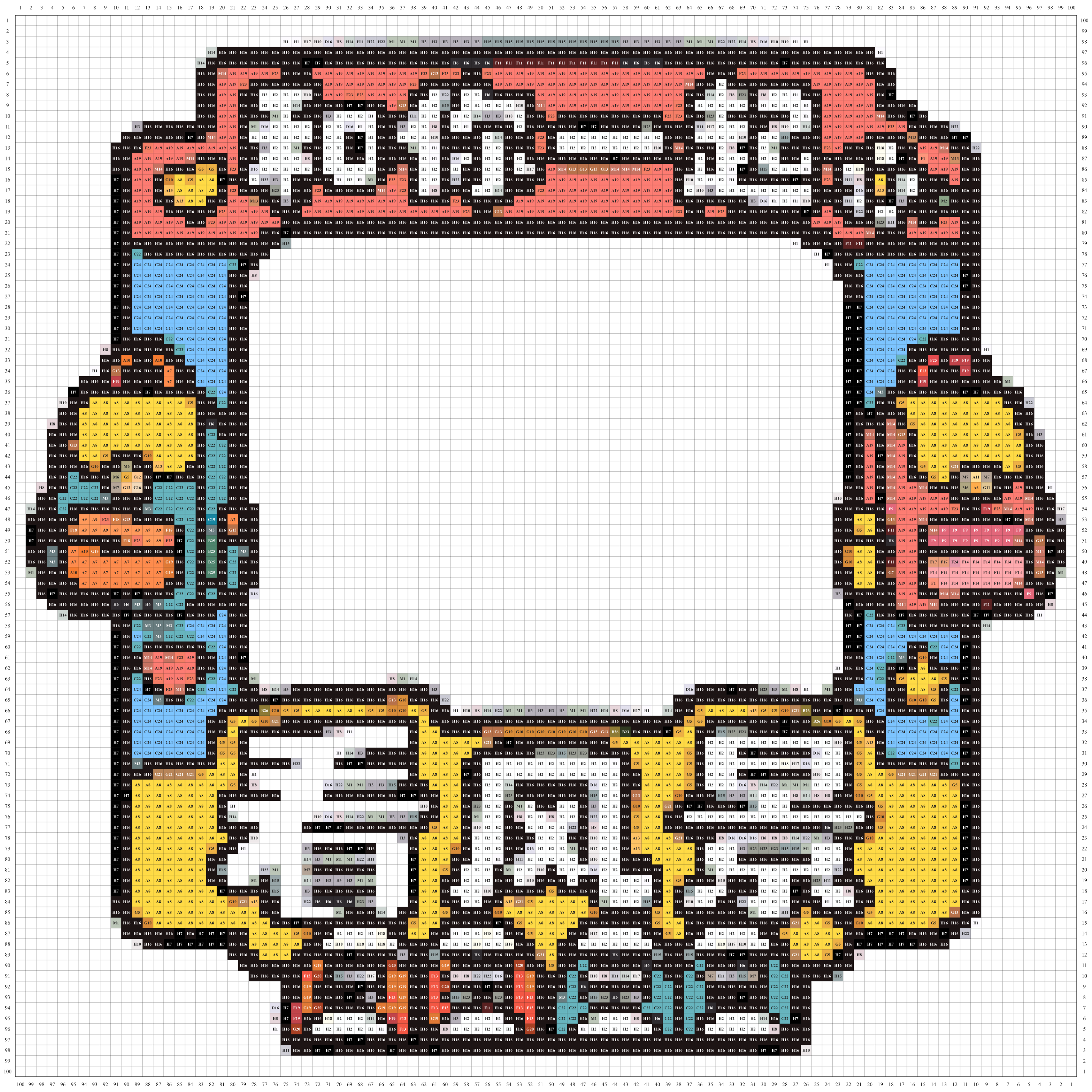 和你一起看风景拼豆图纸