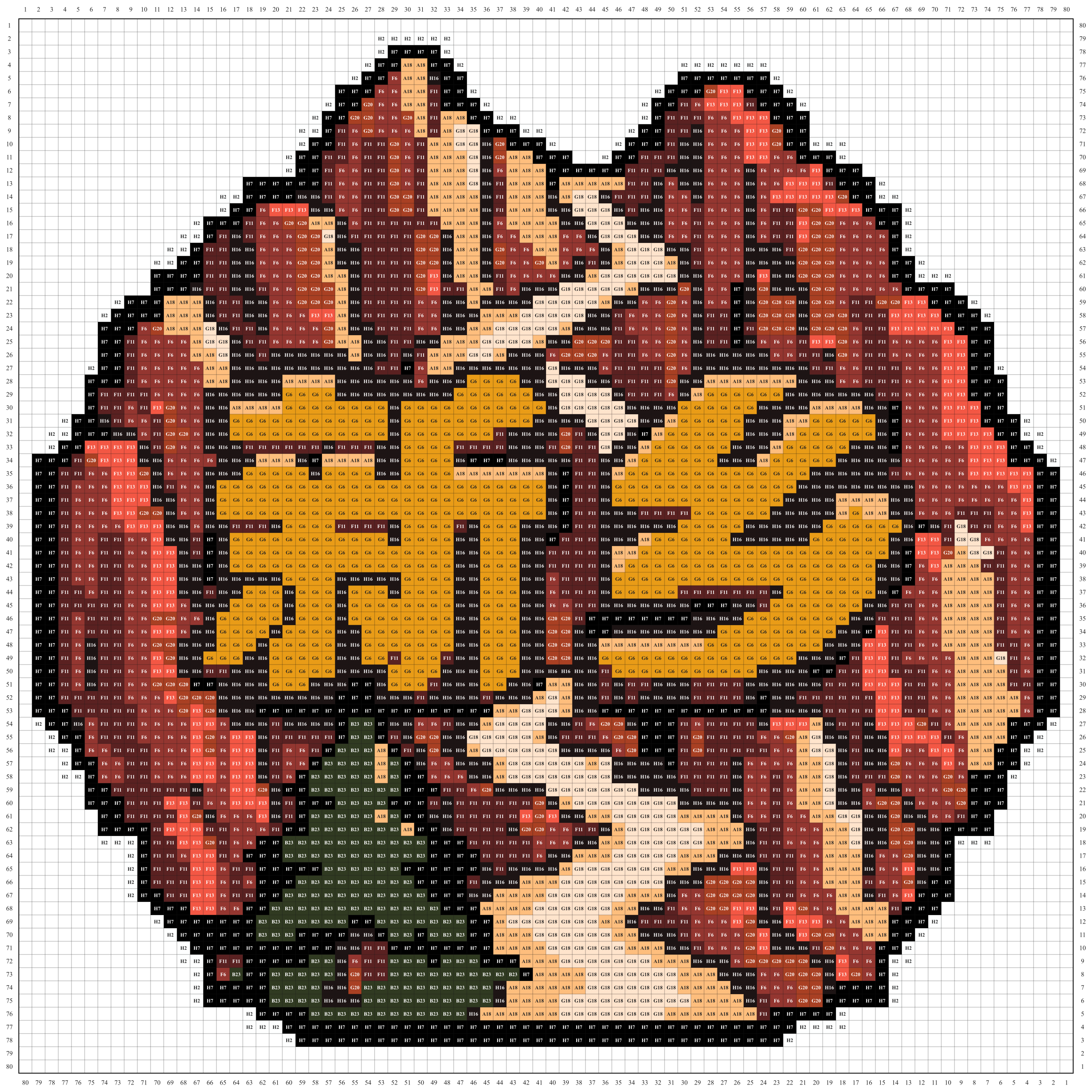新乡城市打卡牌拼豆图纸