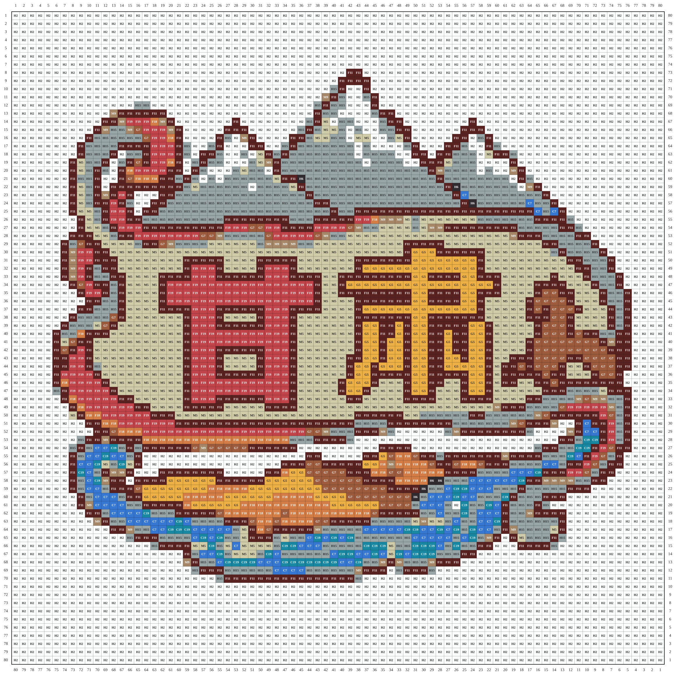 甘肃城市打卡牌拼豆图纸