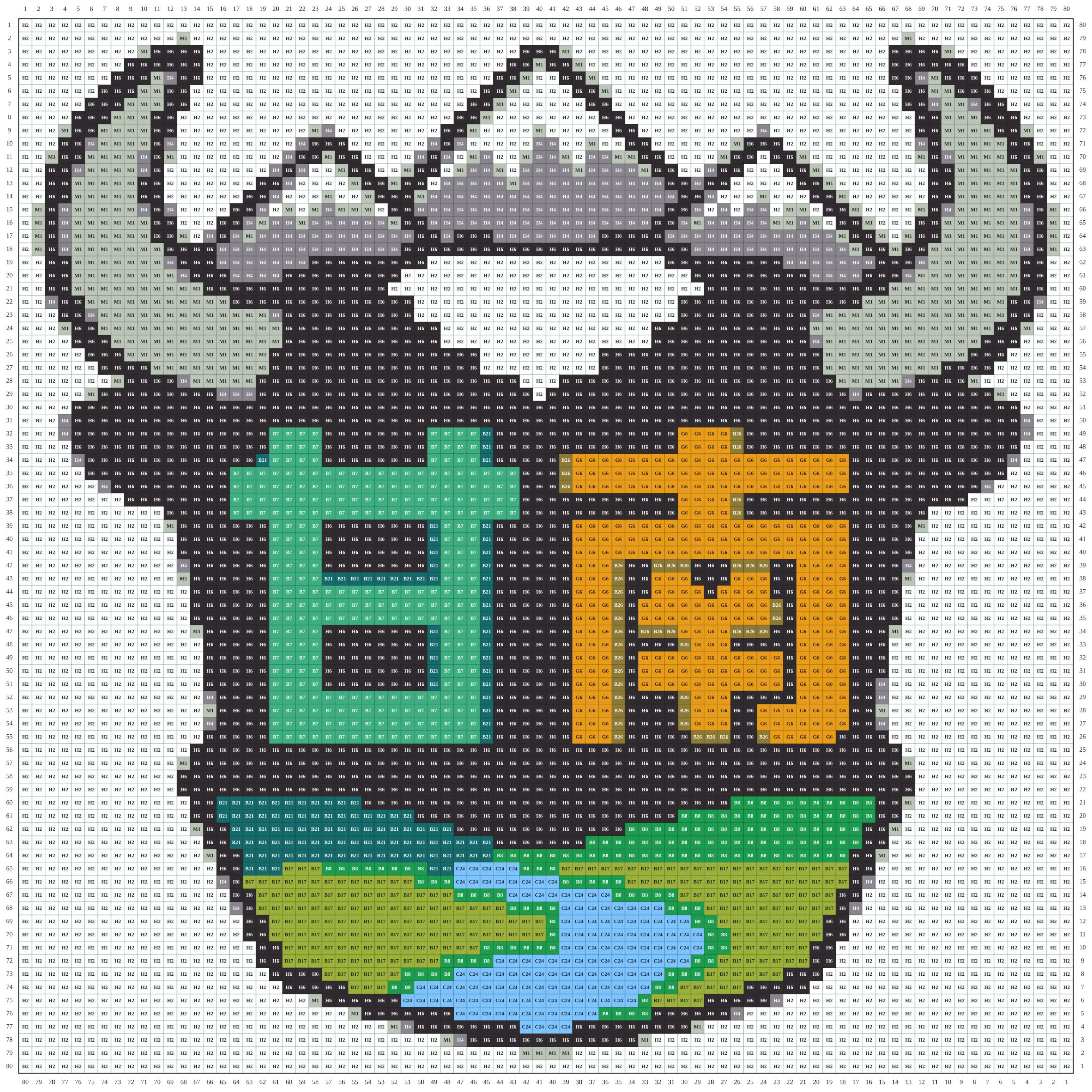 甘南城市打卡牌拼豆图纸