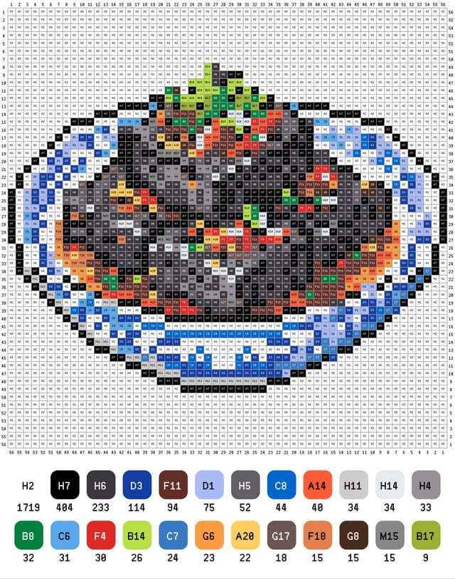 臭豆腐拼豆图纸