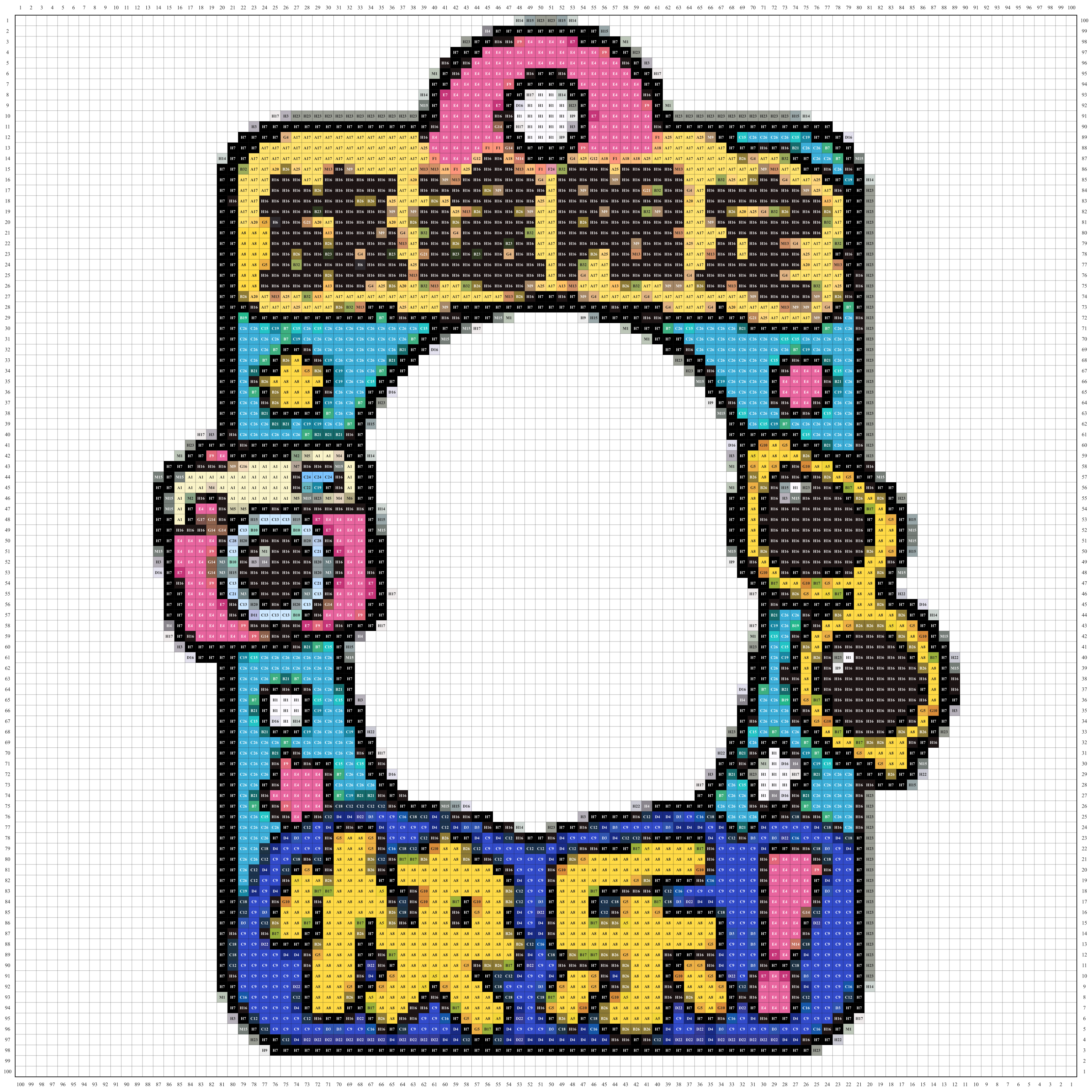 旅途限定快乐拼豆图纸
