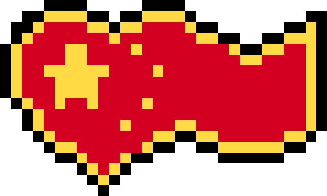 发卡-五星心条拼豆图纸