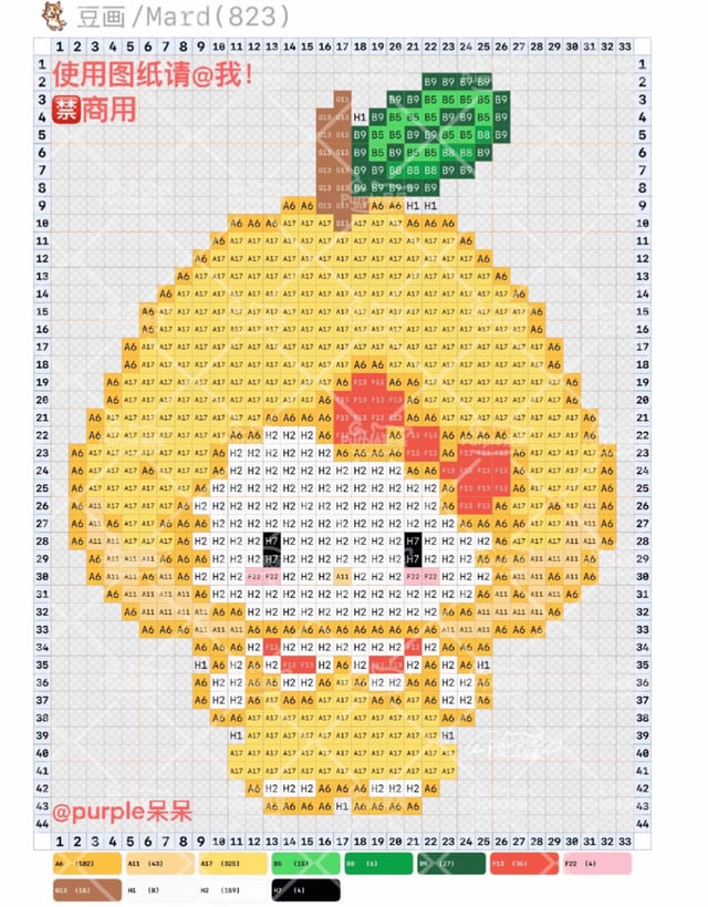 水果kitty 1659拼豆图纸