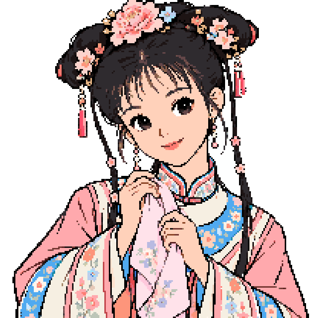 还珠格格·夏紫薇（漫画版）拼豆图纸