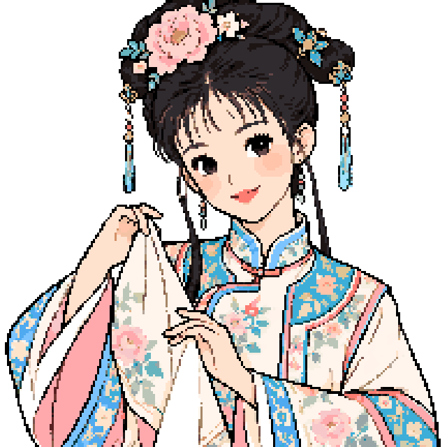 还珠格格·晴儿（漫画版）拼豆图纸