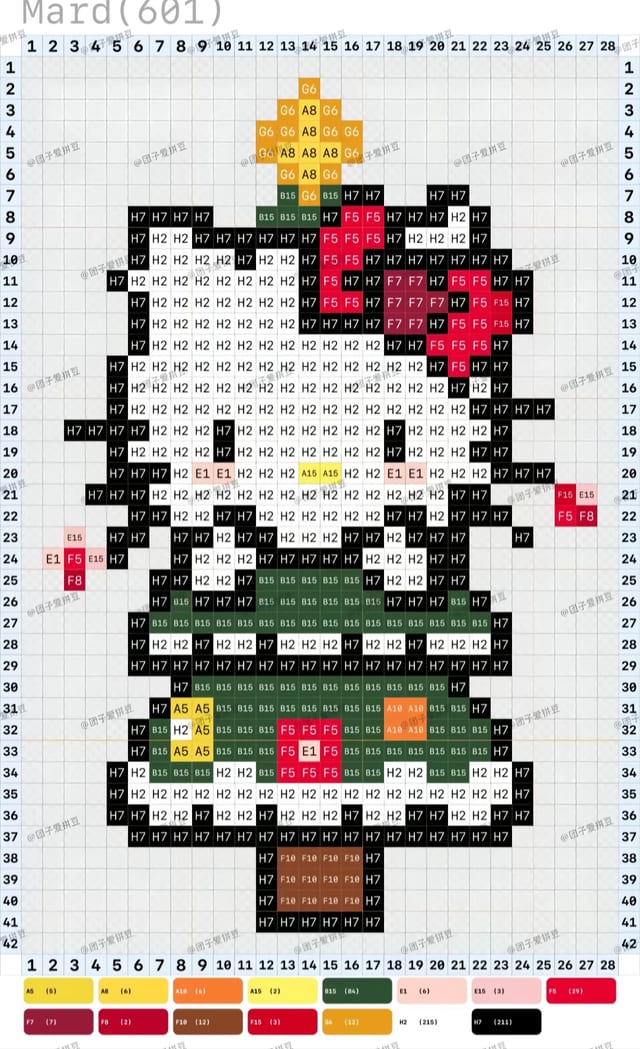 圣诞kitty 1643拼豆图纸