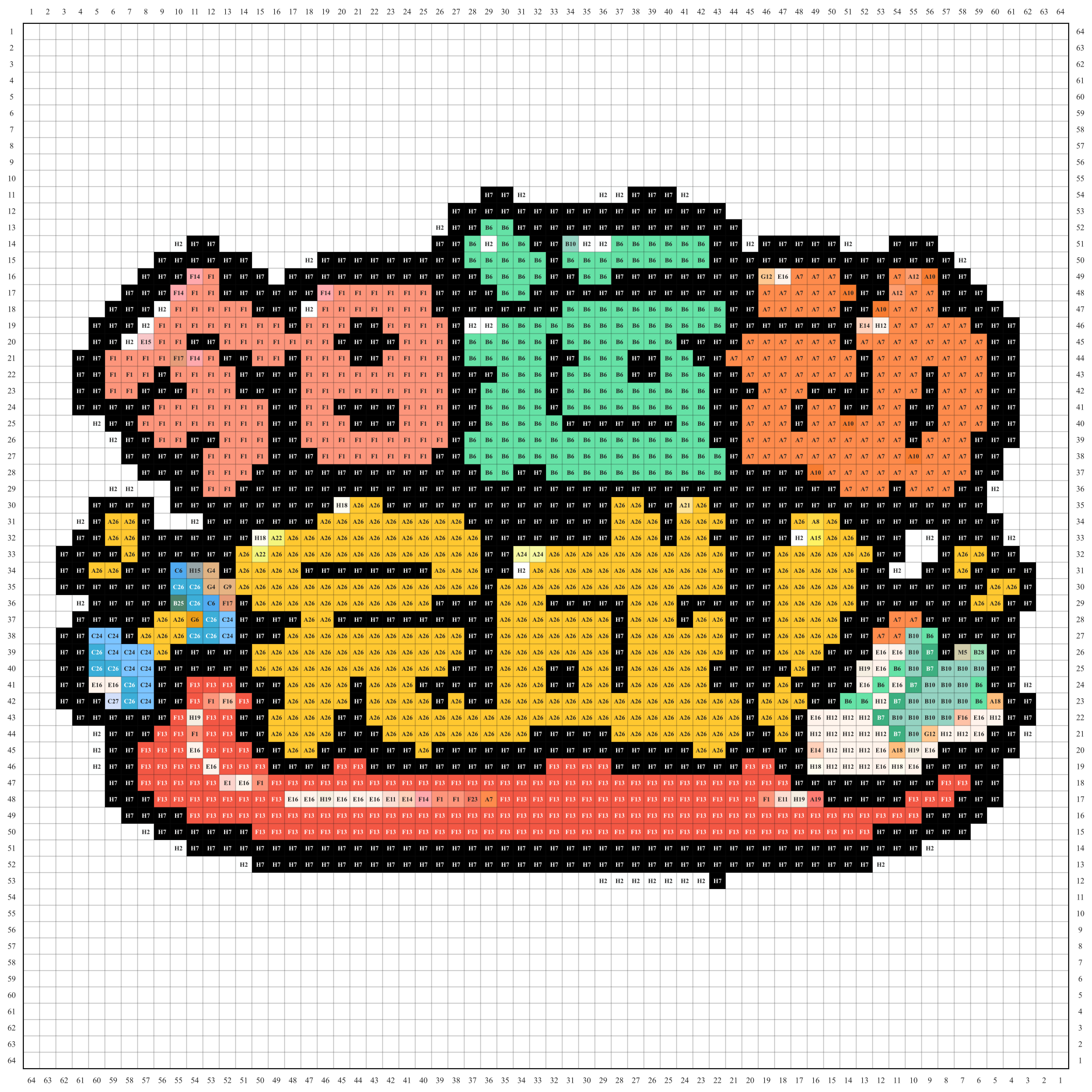 今日运动完成拼豆图纸