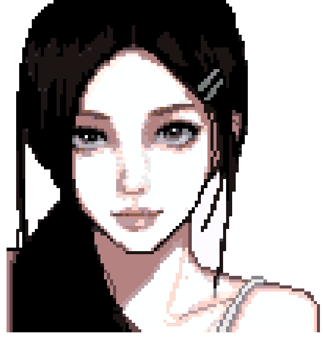 女性角色头像拼豆图纸