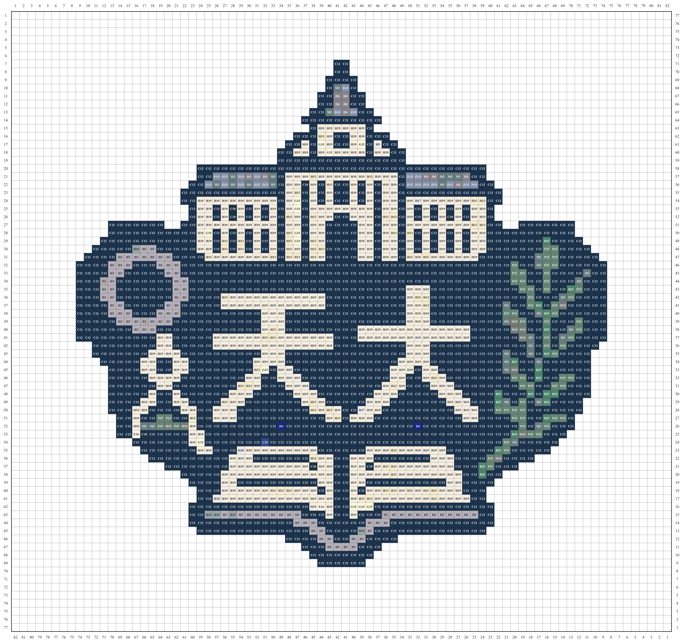 天津大学校徽拼豆图纸